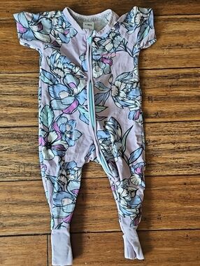Bonds Floral Short Sleeve Wondersuit 6-12mo